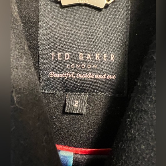 Ted Baker Rytaa Short Wool Coat, Black, Size 2 - Picture 10 of 14